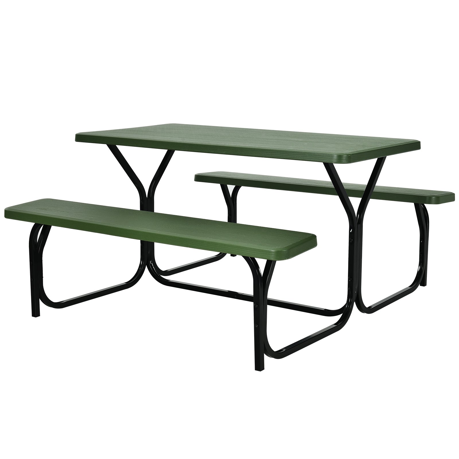 Picnic Table Bench Set for Outdoor Camping -Green