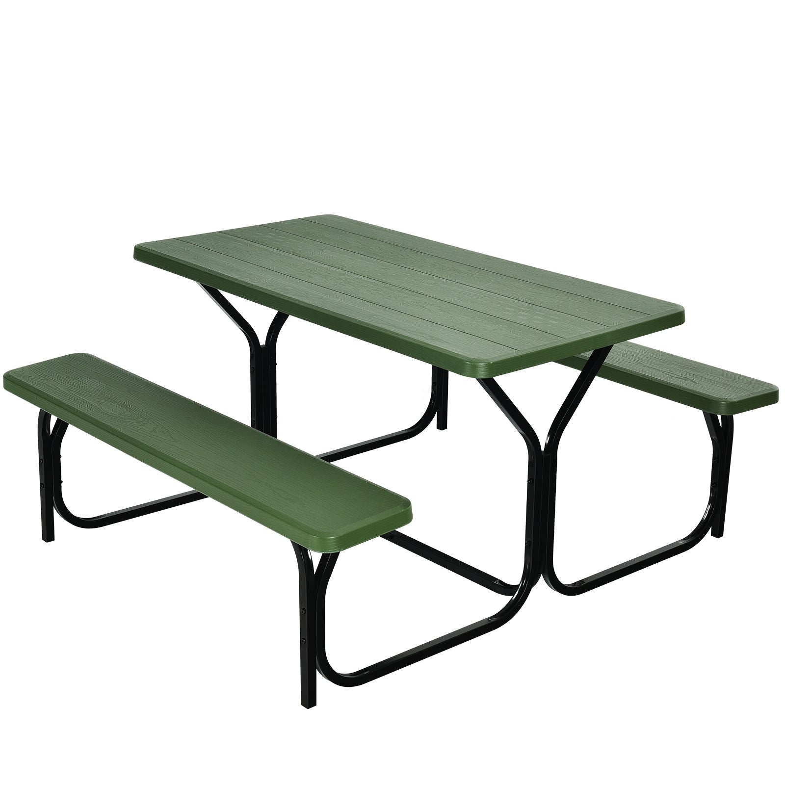 Picnic Table Bench Set for Outdoor Camping -Green