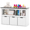 Kids Toy Storage Organizer with Blackboard Top-3-Drawer