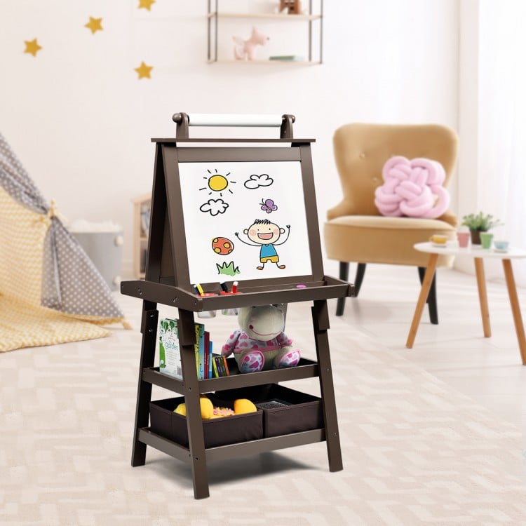 3-in-1 Double-Sided Storage Art Easel-Pink