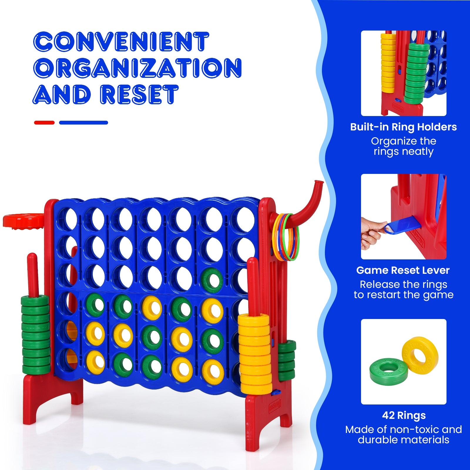 2.5ft 4-to-Score Giant Game Set-Red