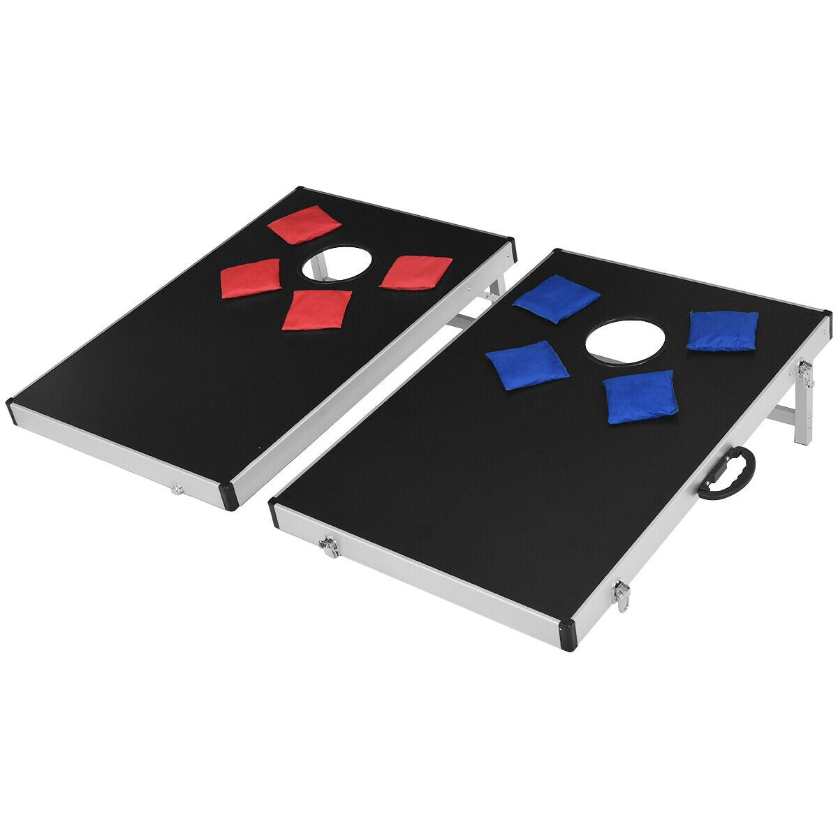 Cornhole Set with Foldable Design and Side Handle