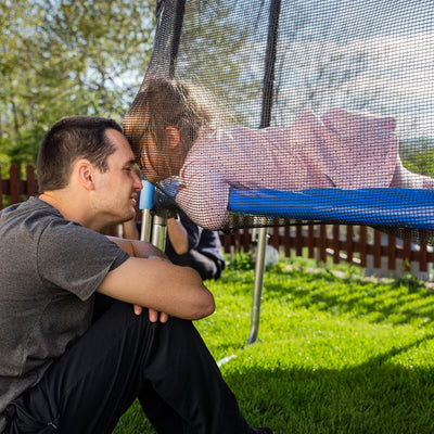 Trampoline Replacement Protection Enclosure Net with Zipper-12 ft 