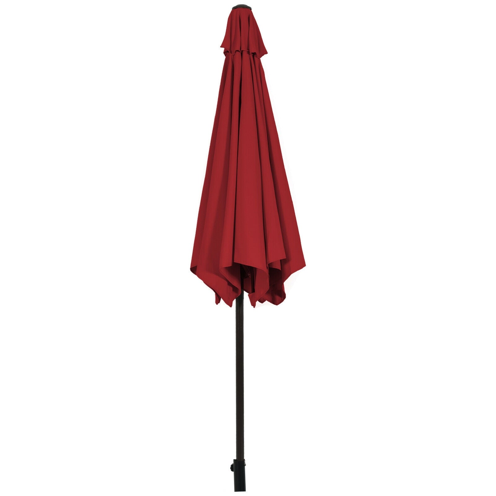 9FT Patio Umbrella Patio Market Steel Tilt W/ Crank Outdoor Yard Garden-BurgundyÂ 