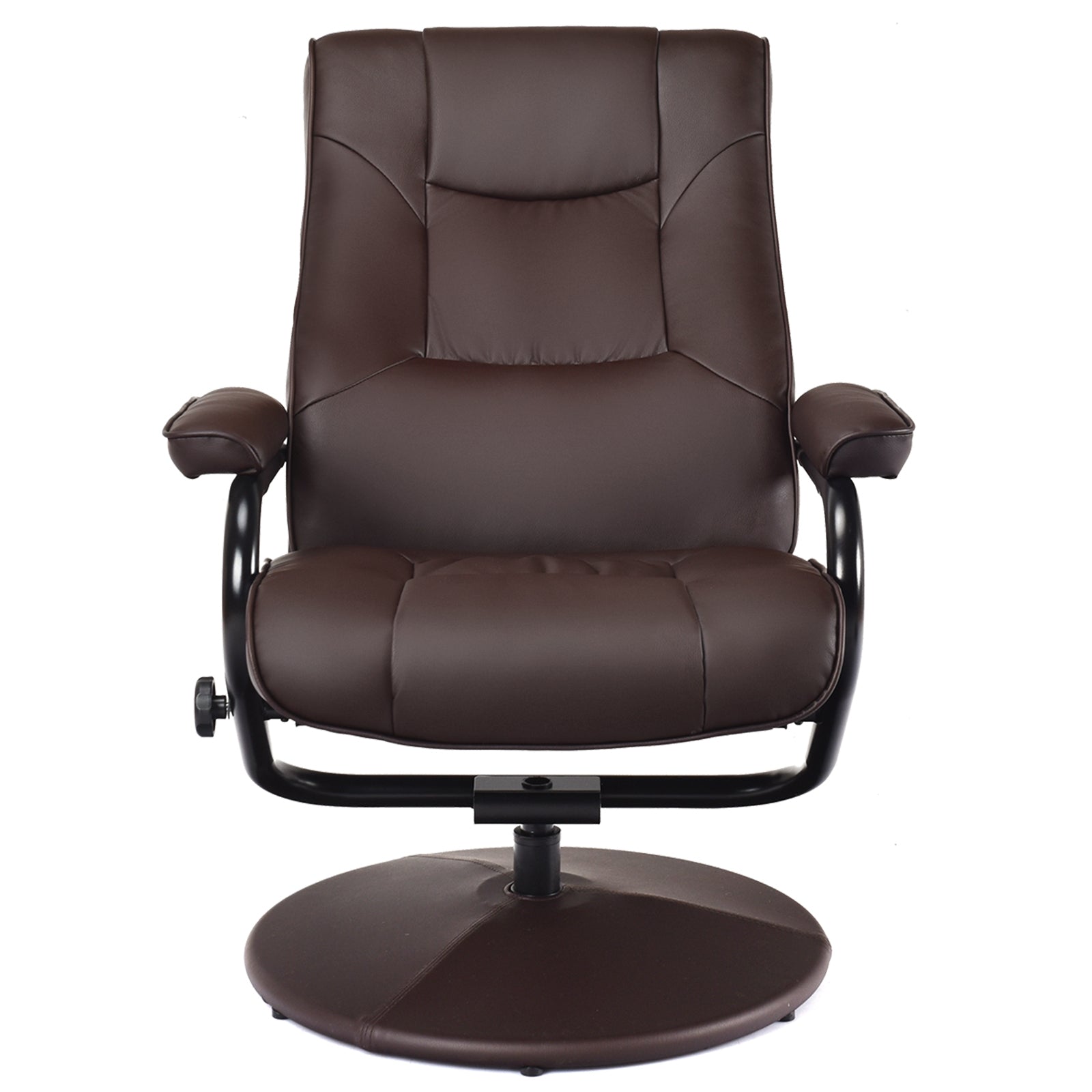 Swivel Lounge Chair Recliner with Ottoman-Brown