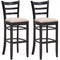 Bar Chairs with Ergonomic Backrest and Comfy Footrest and Soft Padded Seat
