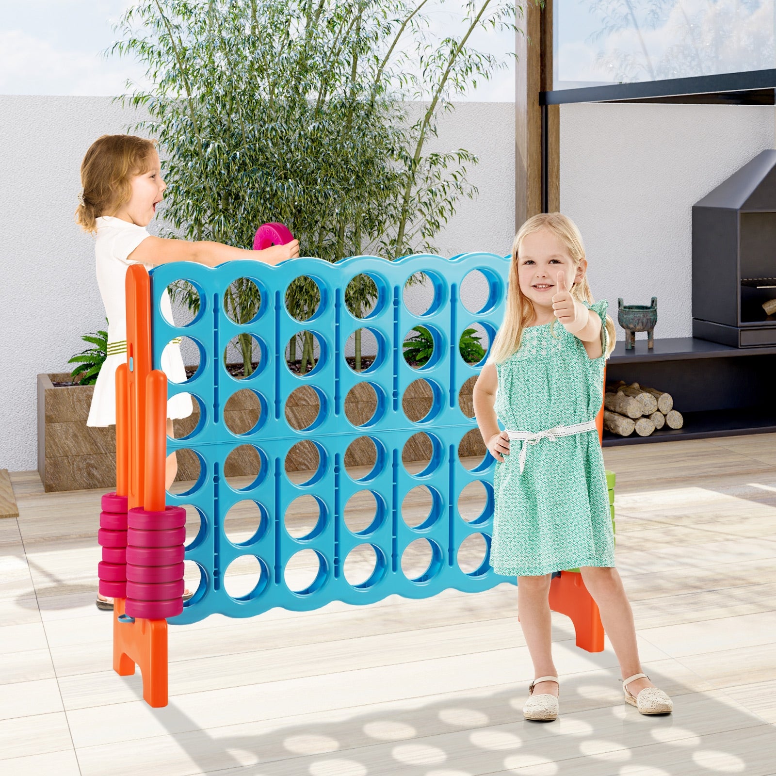 4 in A Row 4-to-Score Giant Jumbo Game Set for Family Party HolidayÂ 