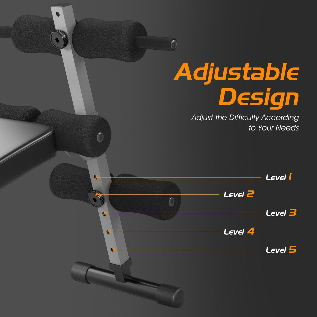 Adjustable Arc-Shaped Decline Sit up BenchÂ 