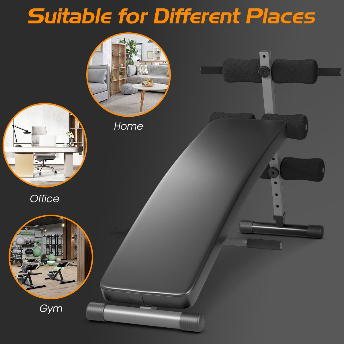 Adjustable Arc-Shaped Decline Sit up BenchÂ 