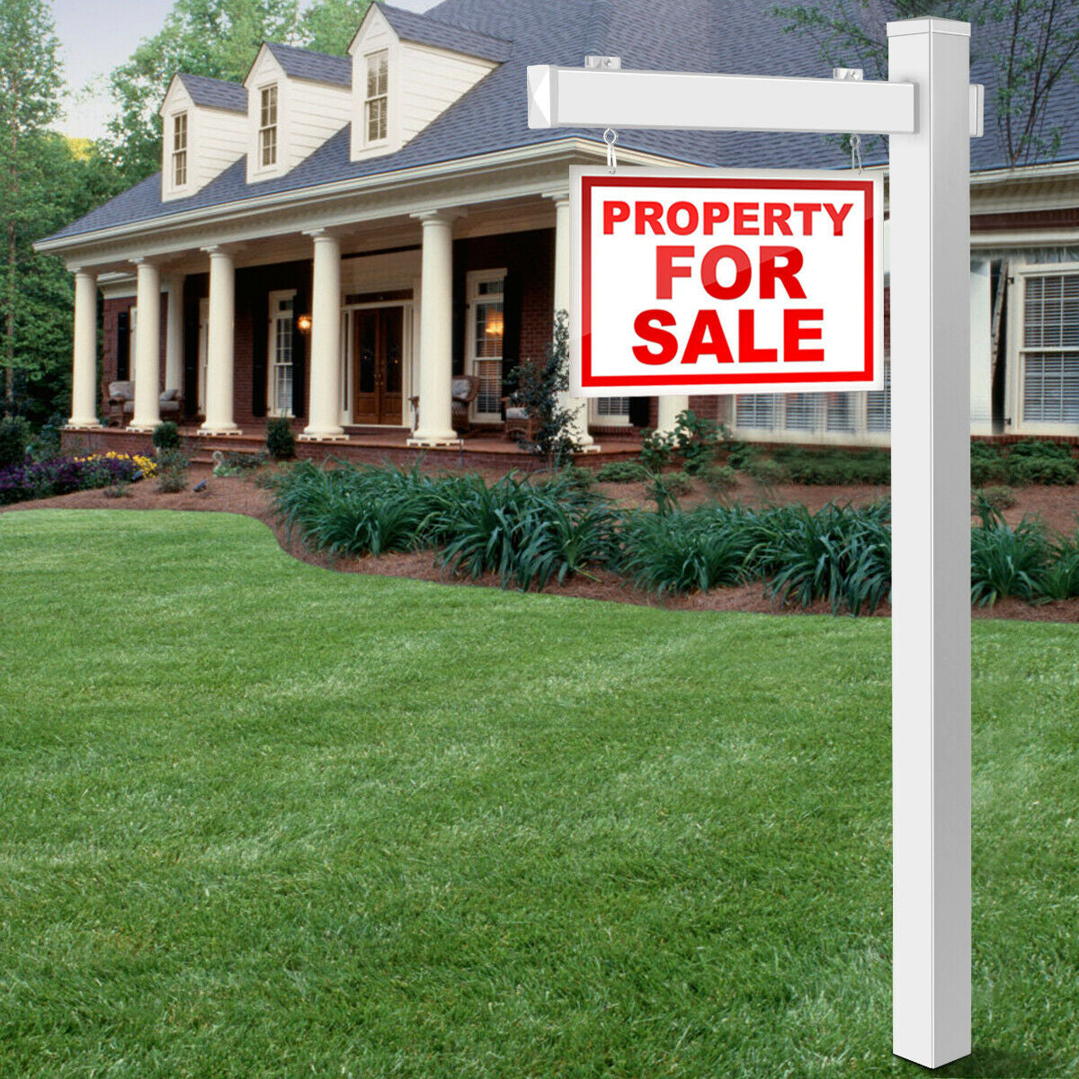 6 Feet Vinyl UPVC Real Estate Sign Post Realtor Yard Sign Post