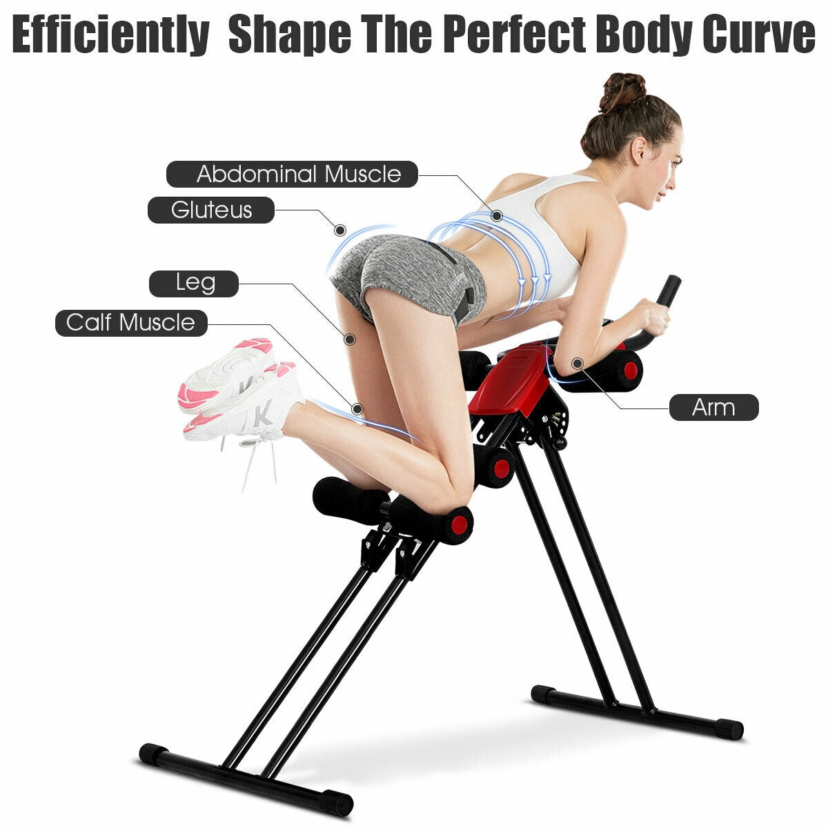 Abdominal Workout Equipment with LCD Monitor for Home Gym