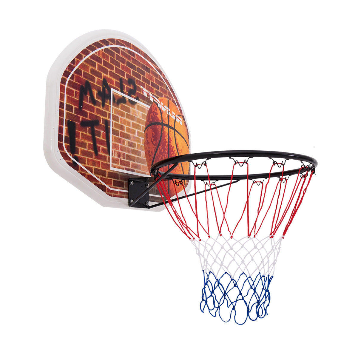 Wall Mounted Fan Backboard with Basketball Hoop and 2 NetsÂ 