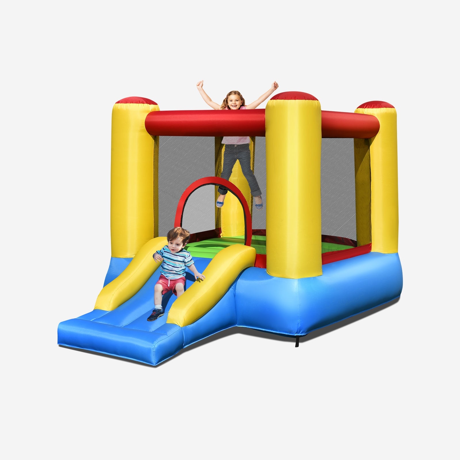 Kids Inflatable Bounce House with Slide and 480W blower