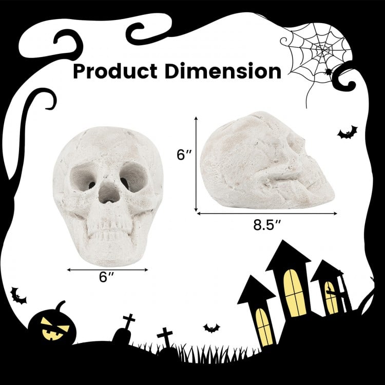 Halloween Fire Pit Skull Halloween Decoration - Beige