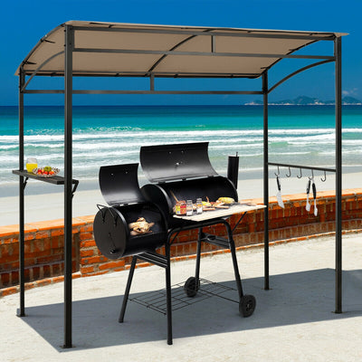 7 x 4.5 Feet Grill Gazebo Outdoor Patio Garden BBQ Canopy Shelter-BrownÂ 