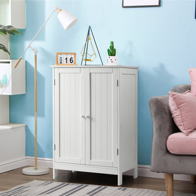 Bathroom Floor Storage Double Door Cupboard CabinetÂ 