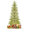 7.5 Feet Artificial Cypress Christmas Tree Pre-lit Hinged