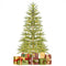 6.5 Feet Artificial Cypress Christmas Tree Pre-lit Hinged