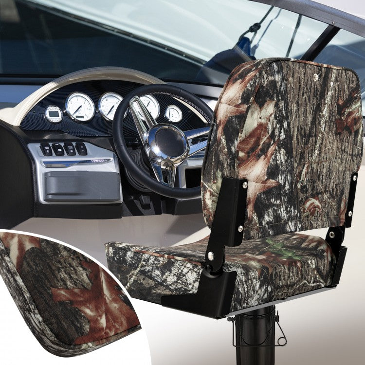 2-Piece Folding Boat Seat Set with Sponge Padding (Camouflage)