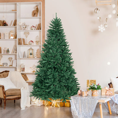 7.5 Feet Artificial Christmas Tree with Folding Metal StandÂ 