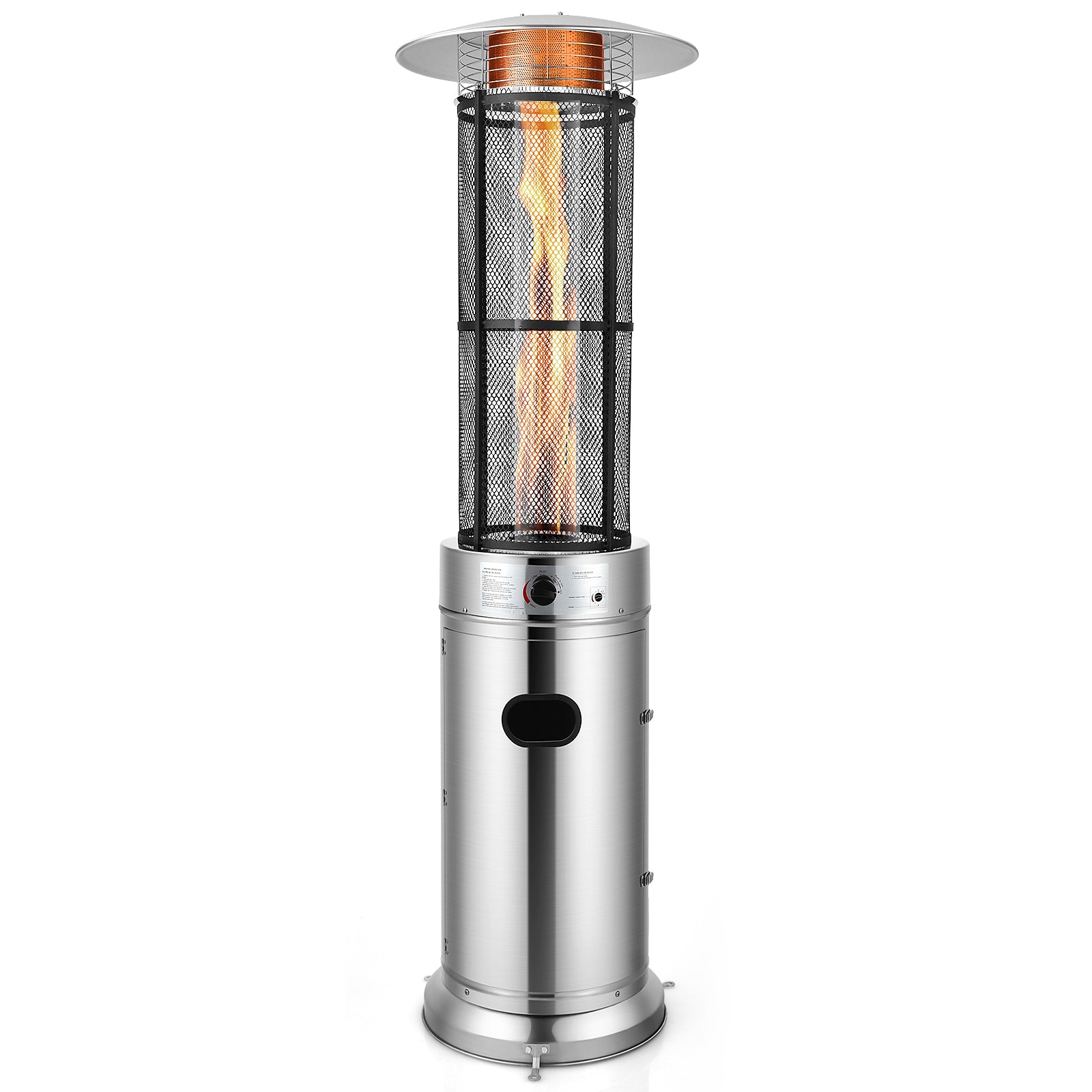 34000 BTU Stainless Steel Round Glass Tube Patio Heaters