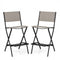 Folding Bar Stools Set of 2 Backrest Humanized Footrest-Coffee