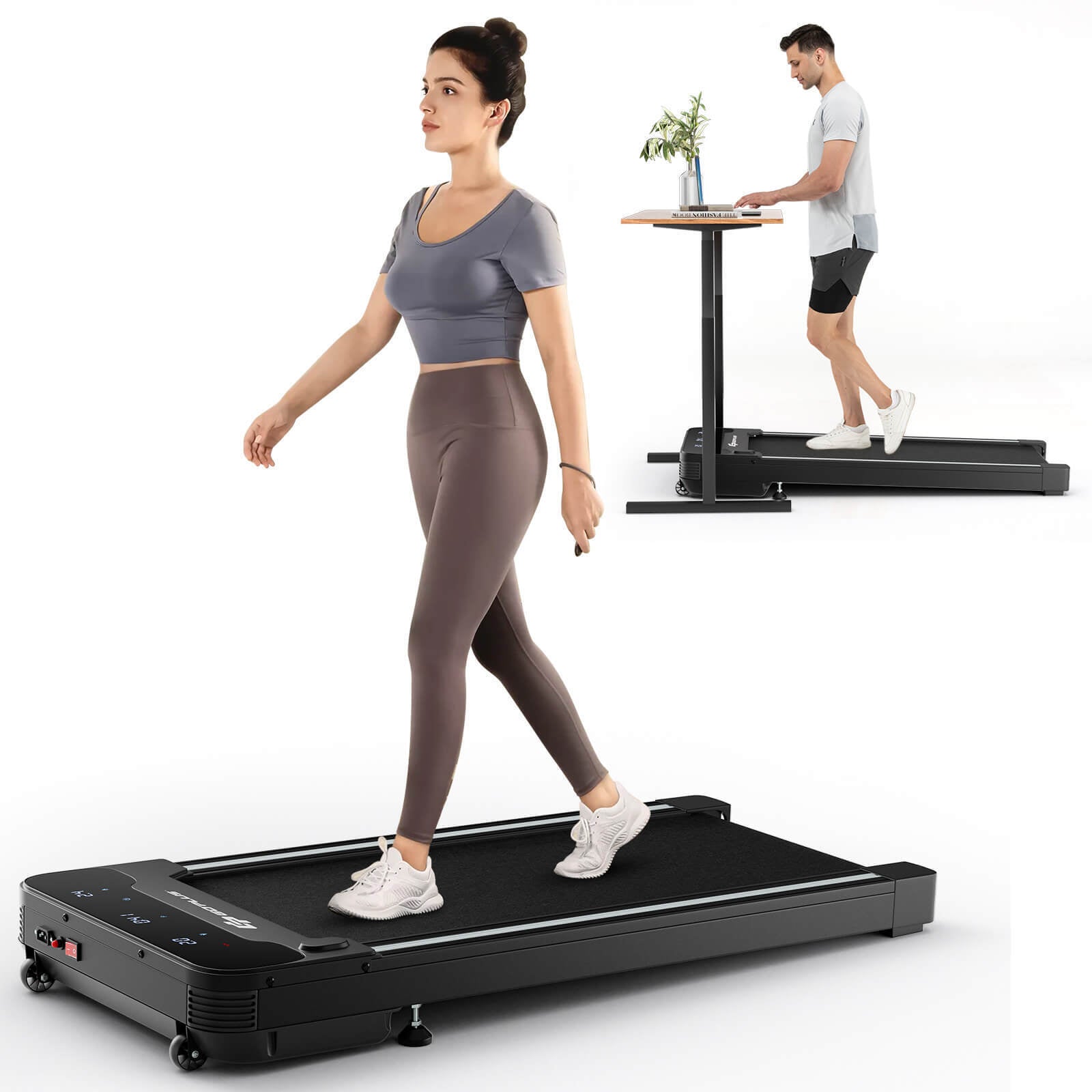 Under Desk Walking Pad Treadmill with Touchable LED DisplayÂ 