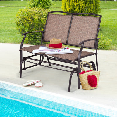 Iron Patio Rocking Chair for Outdoor Backyard and LawnÂ 