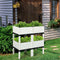 Set of 4 Elevated Flower Vegetable Herb Grow Planter Box-White