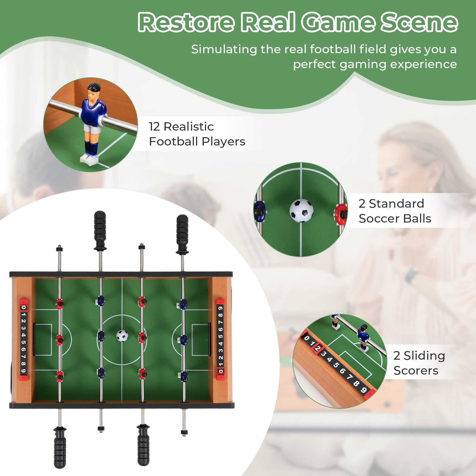 20 Inch Indoor Competition Game Soccer TableÂ 