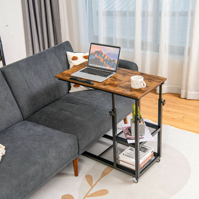 Adjustable C-Shaped Bedside Table 