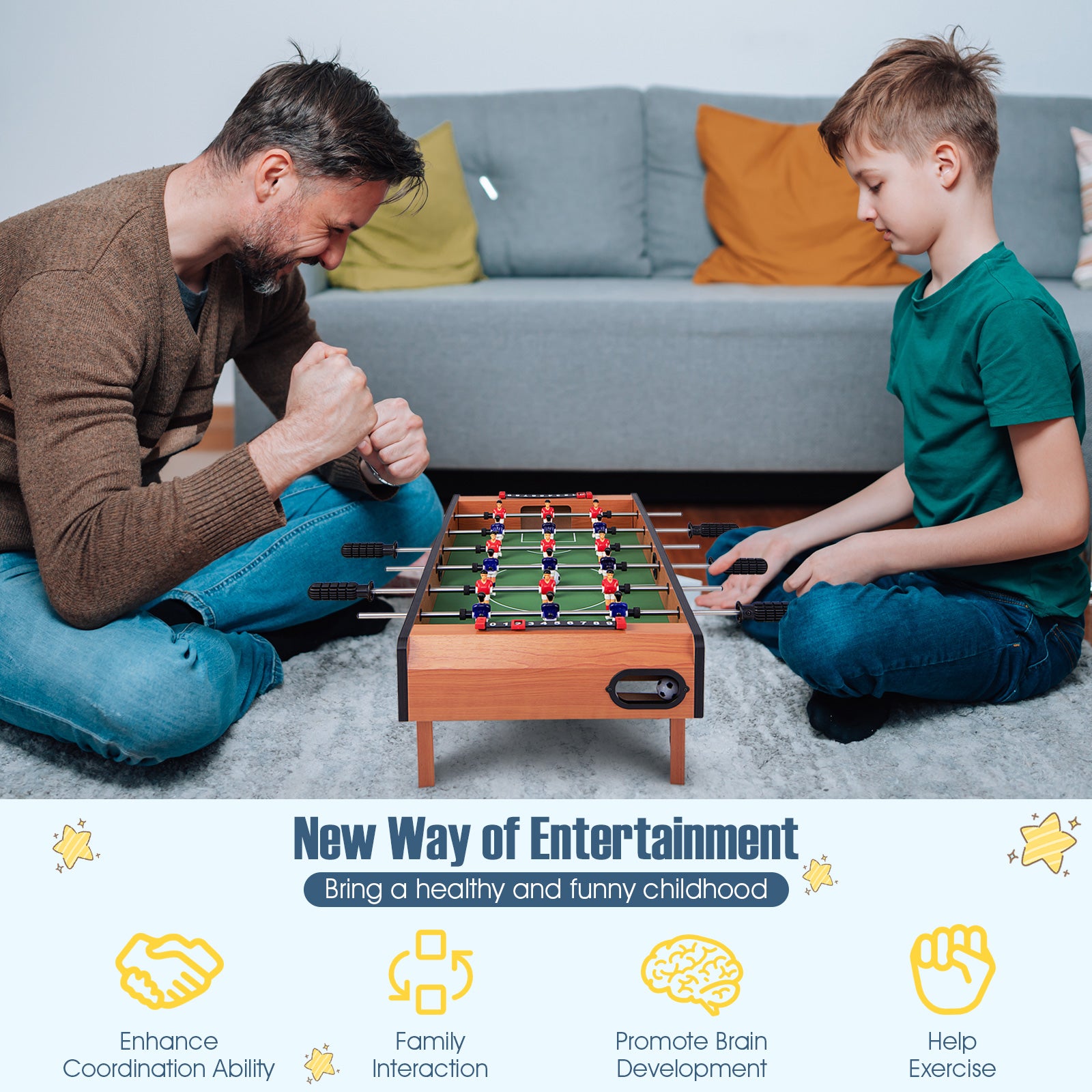 27 Inch Indoor Competition Game Foosball Table with LegsÂ 