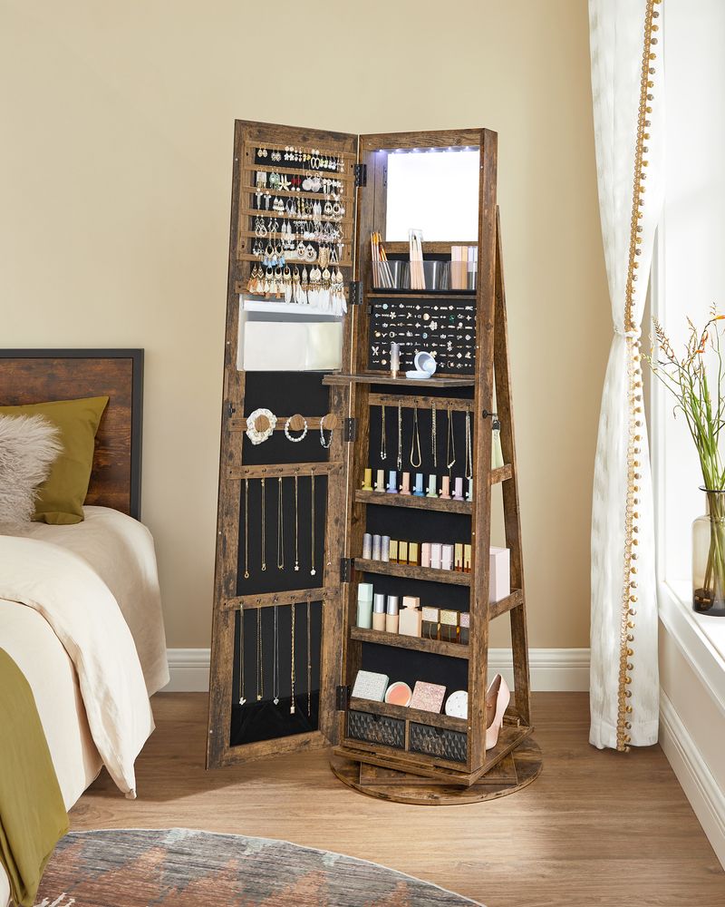 SONGMICS Jewelry Organizers Cabinet with Mirror 