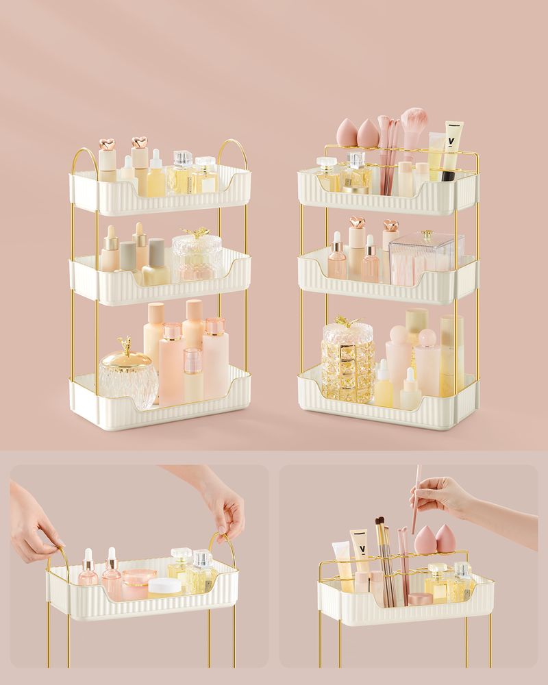 SONGMICS 3-Tier Makeup Organizer 