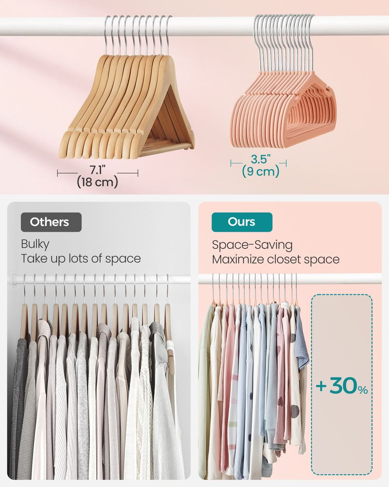 SONGMICS Kids Hangers 50 Pack 