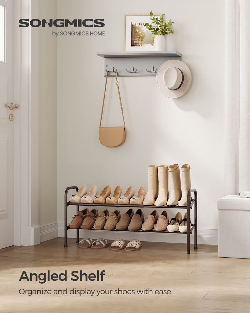 SONGMICS Expandable Shoe Rack 