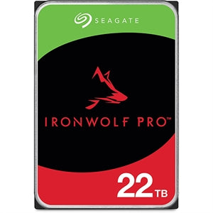 Seagate IronWolf Pro ST22000NT001 22 TB Hard Drive - 3.5" Internal - SATA (SATA/600) - Conventional Magnetic Recording (CMR) Method