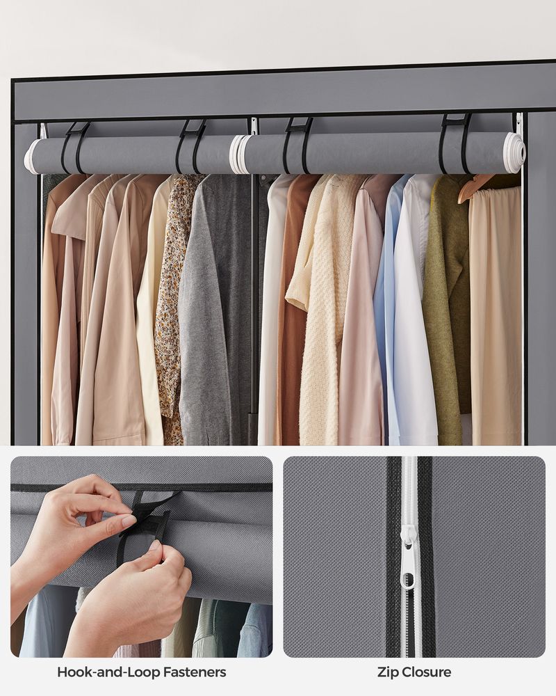 SONGMICS Closet Wardrobe with Non-Woven Fabric Cover 