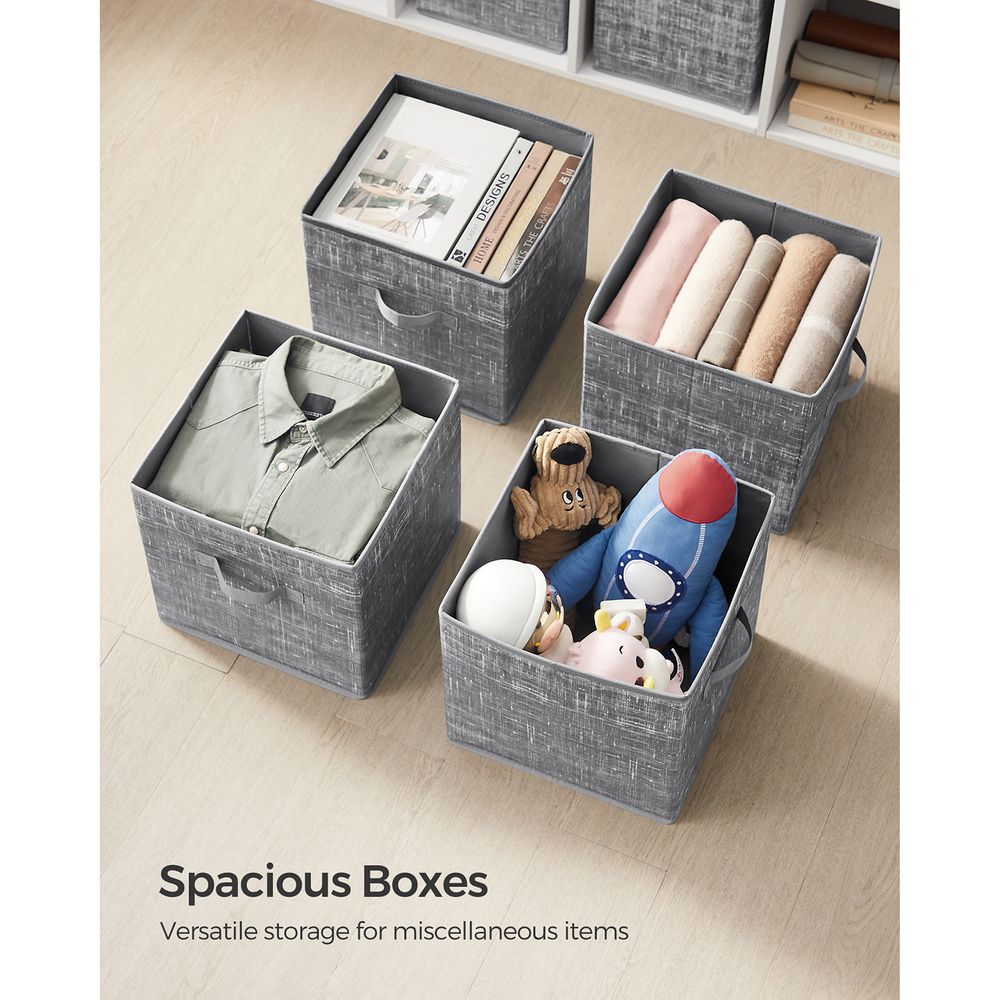 SONGMICS Non-Woven Fabric Storage Cubes with Double Handles 