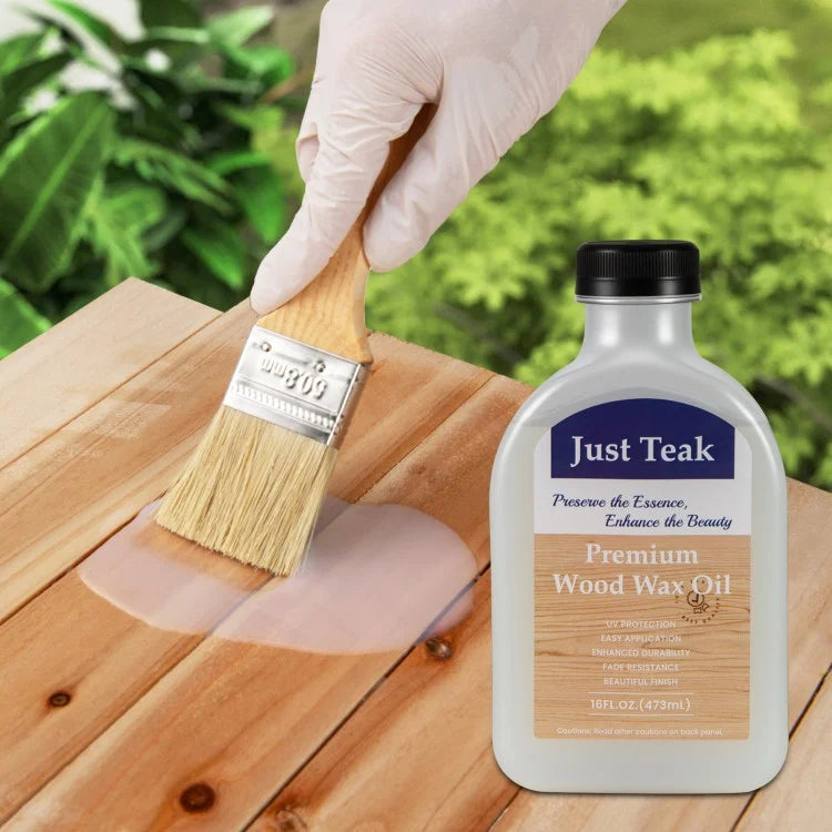 16 oz Wood Oil Cleaner & Brightener Kit, Set of 2, Teak Wood Restorer & Protective Sealer for Indoor and Outdoor Furniture