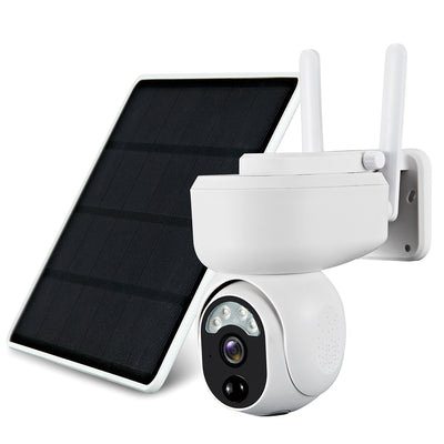 Solar WIFI Security Camera IP66 Waterproof USB Battery Powered 2.4G WiFi Wireless 1080P Surveillance Camera with Flood Light Night Vision Human Detect 