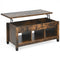 Lift Top Coffee Table Modern Center Table with Hidden Storage Compartment-Rusitc Brown