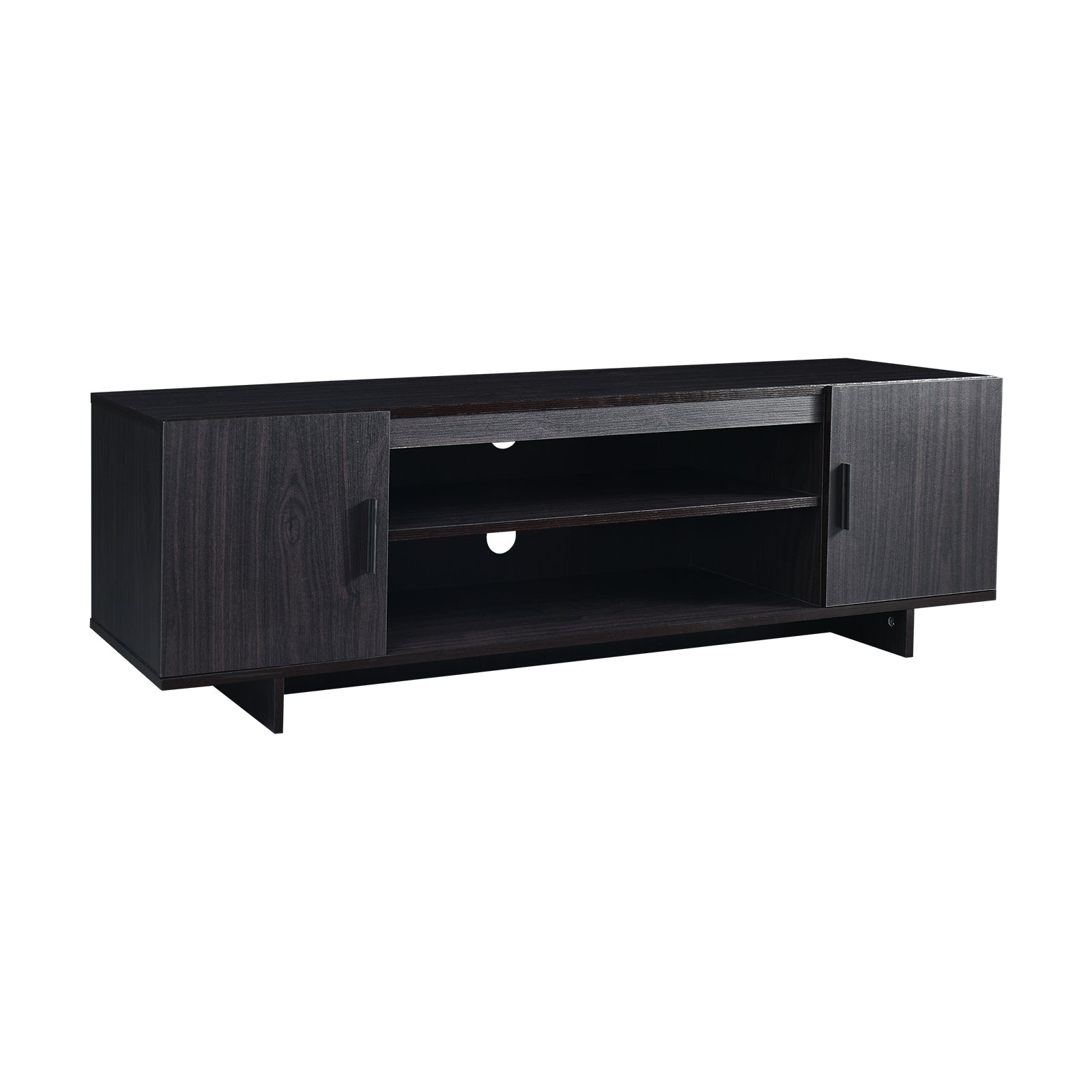 Modern Wood Universal TV Stand for TV up to 65 Inch with 2 Storage Cabinets