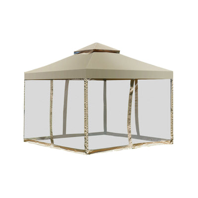 Outdoor 2-Tier 10 Feet x 10 Feet Screw-free Structure Shelter Gazebo CanopyÂ 