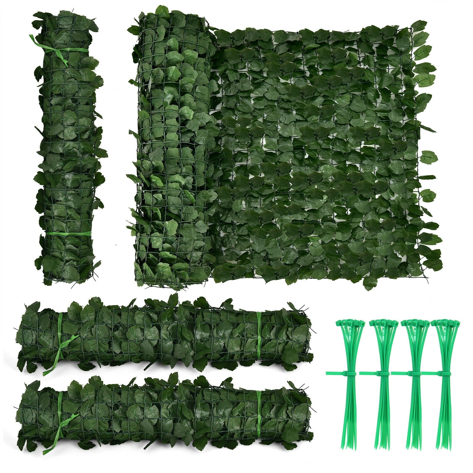 4 Pieces 118 x 39 Inch Artificial Ivy Privacy Fence Screen for Fence Decor