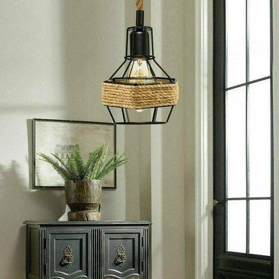 Vintage Hemp rope Hanging Pendant Light~1107 