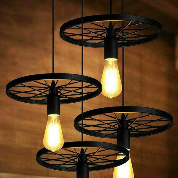 Retro Industrial Ceiling Wheel Pendant Light ~1534