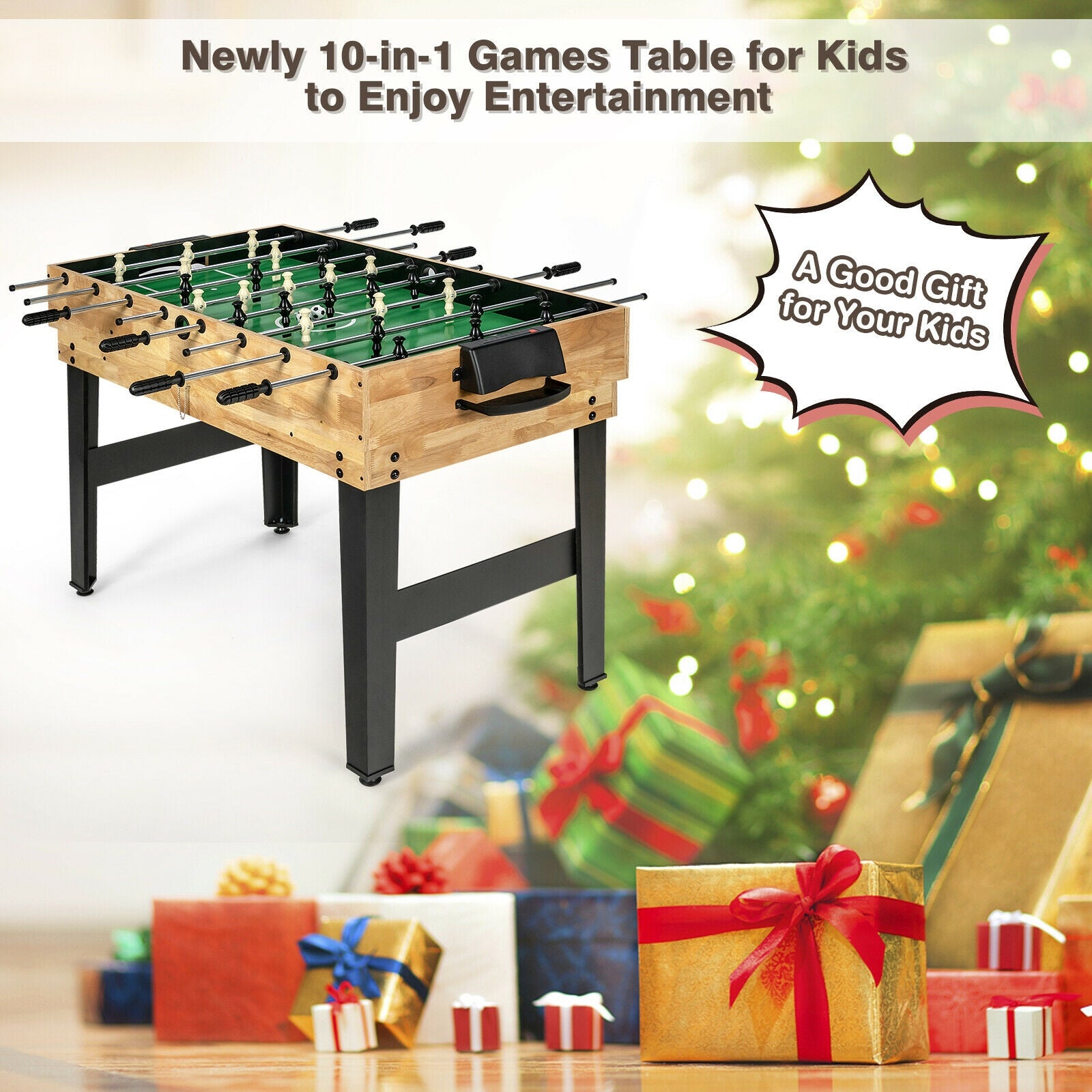 10-in-1 Multi Combo Game Table Set for Home 