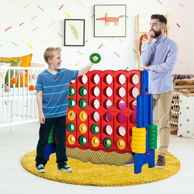 4-to-Score Giant Game Set with Net Storage-Blue 