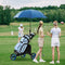 Folding 3 Wheels Golf Push Cart with Bag Scoreboard Adjustable Handle-Blue